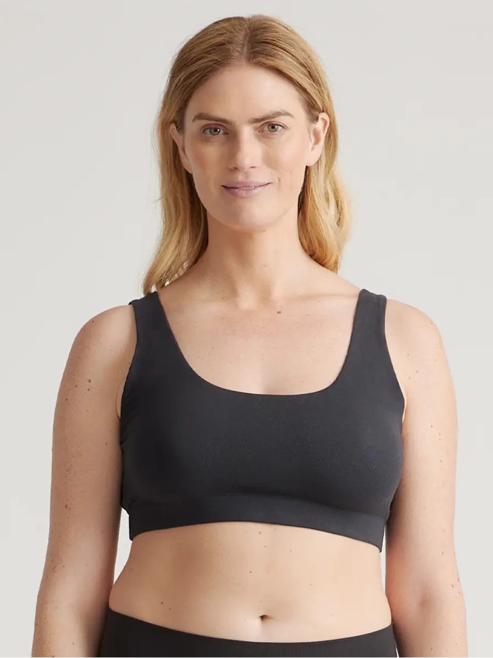 NWOT QUINCE 2 Pack Organic Cotton Tank Bralettes Large Black 1023